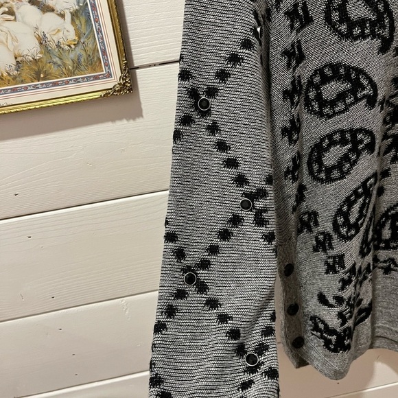 📍 Desigual Gray Printed Sweater - M - Picture 8 of 11